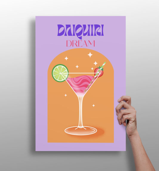 Dream cocktail metal wall art aluminum print