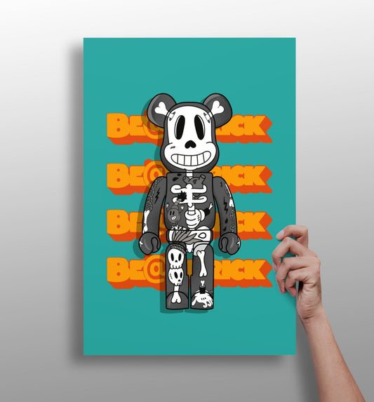Anatomy metal wall art hanging on a modern wall