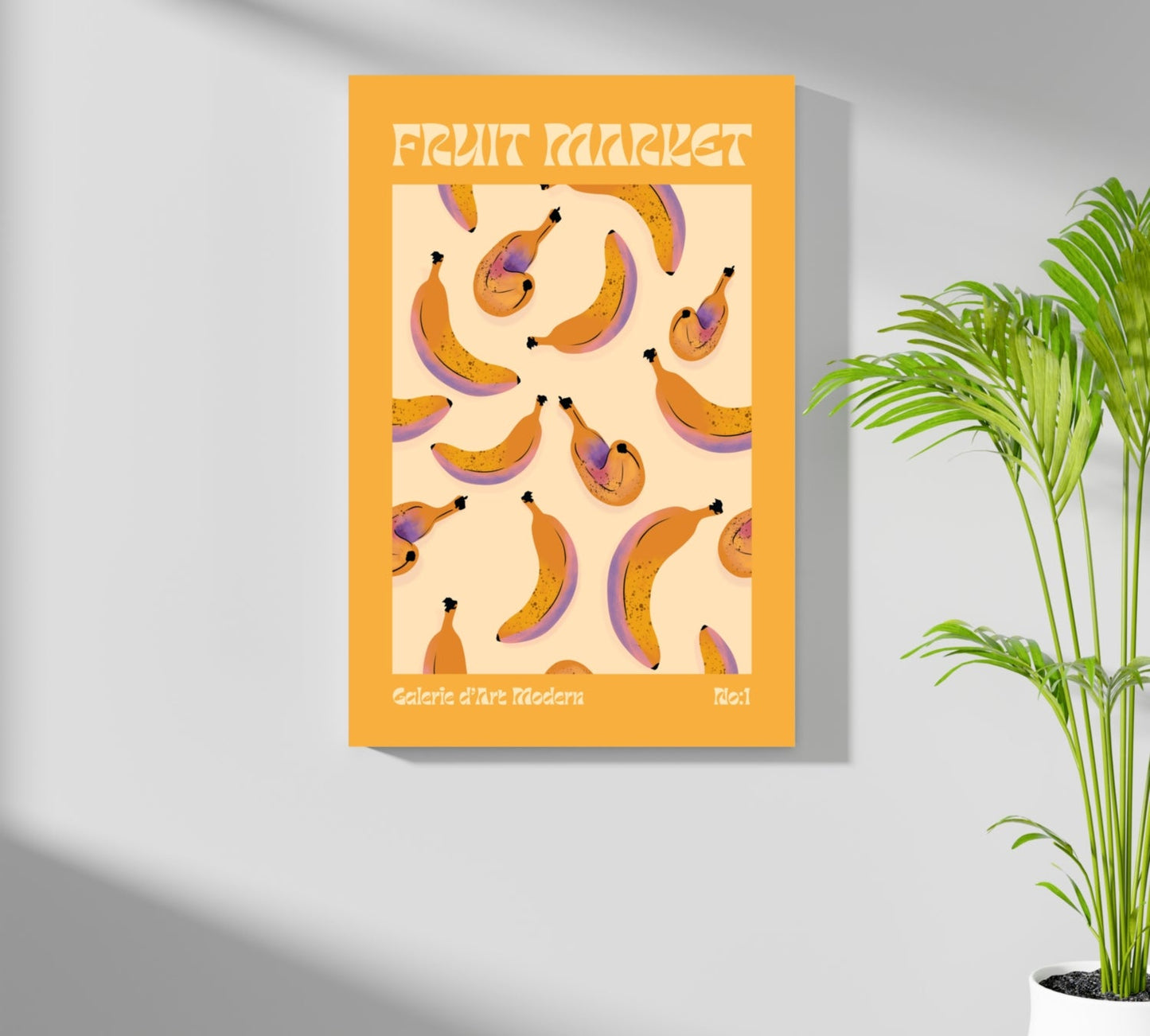 Modern Bananas Metal Wall Art