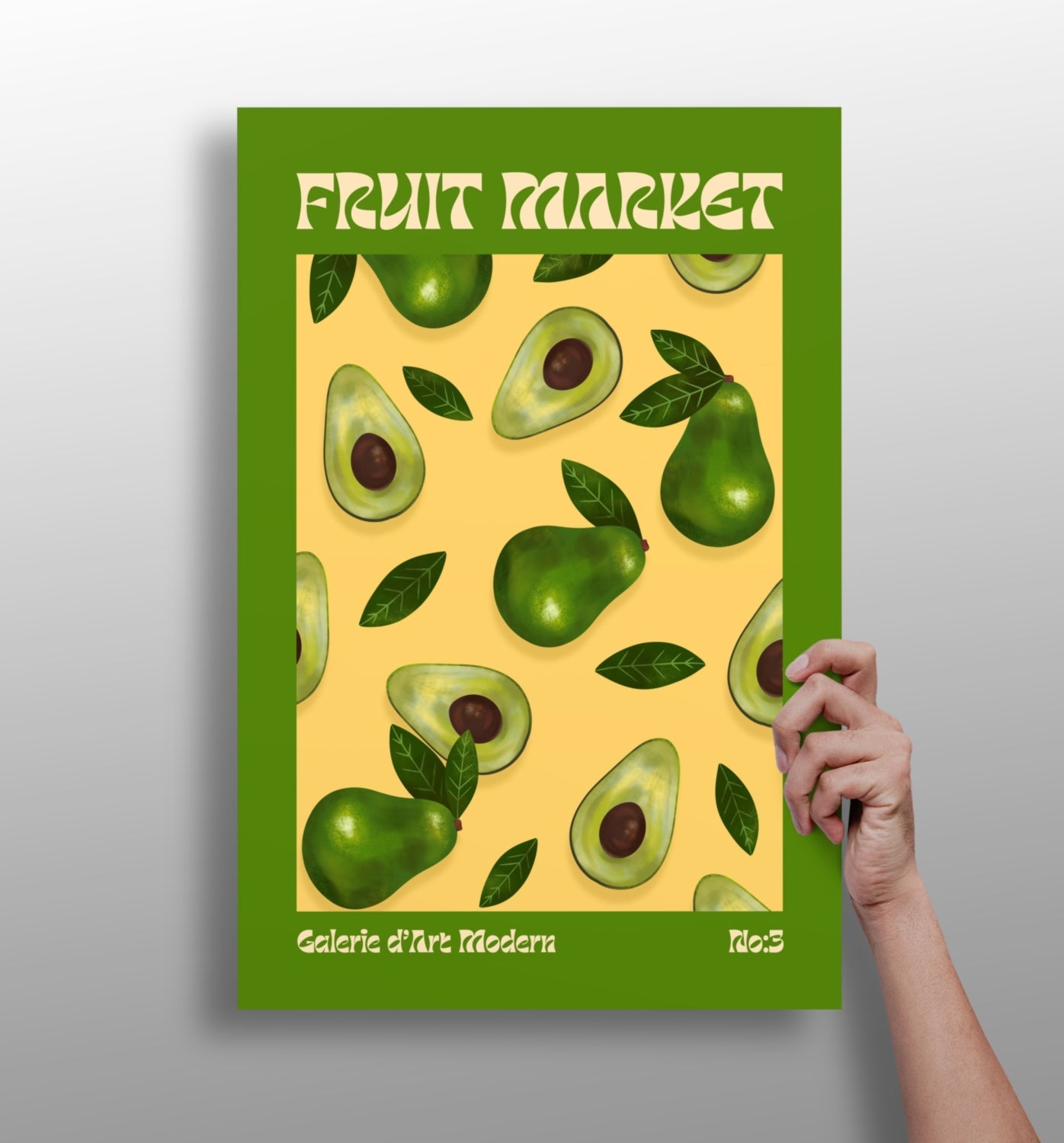 Avocados metal wall art aluminum print