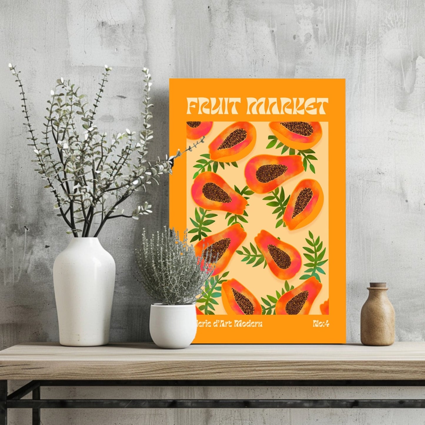 Papayas Metal Wall Art