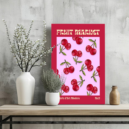 Cherry Metal Wall Art