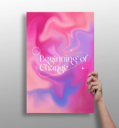 Change typographic metal wall art