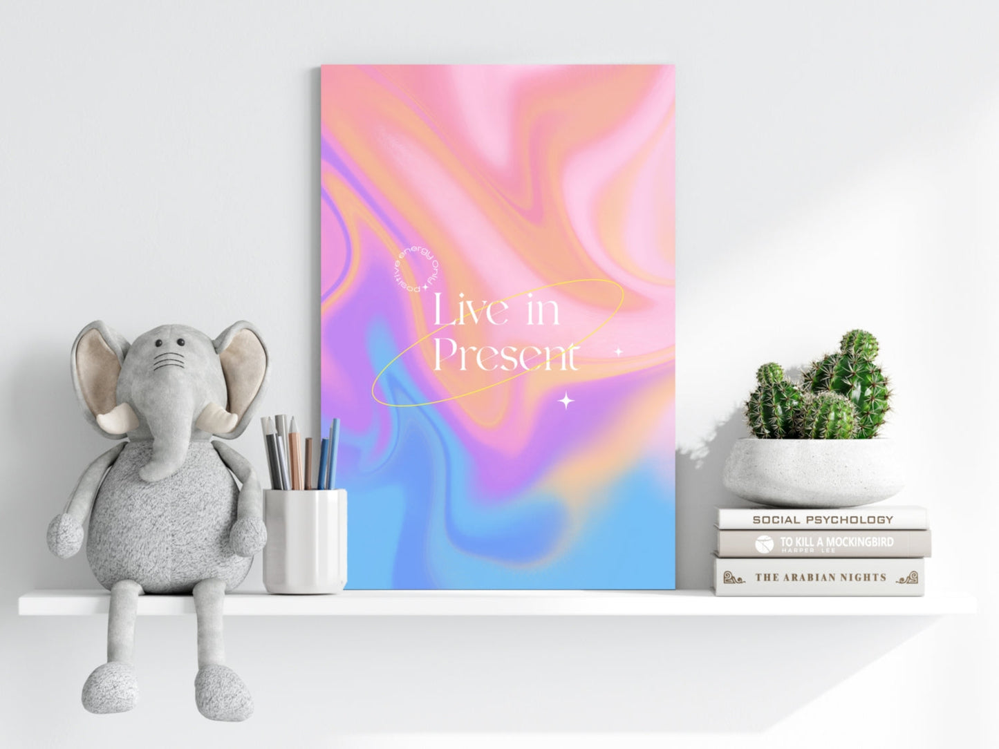 Live In Present Metal Wall Art