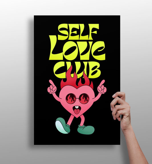 Self Love aluminum metal wall art print