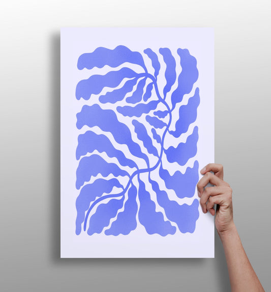 Abstract Flower metal wall art print