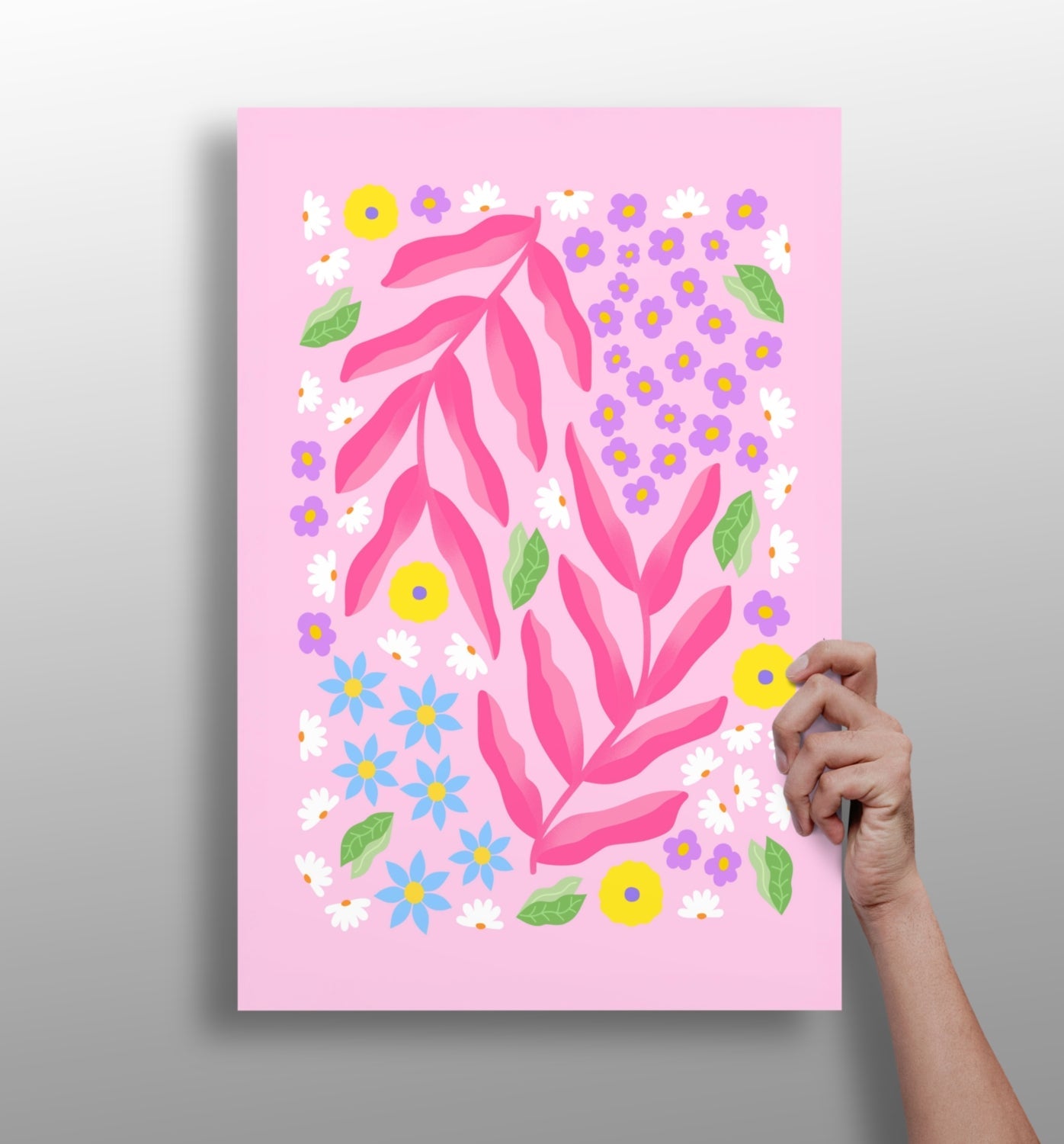 Abstract Flower metal wall art print