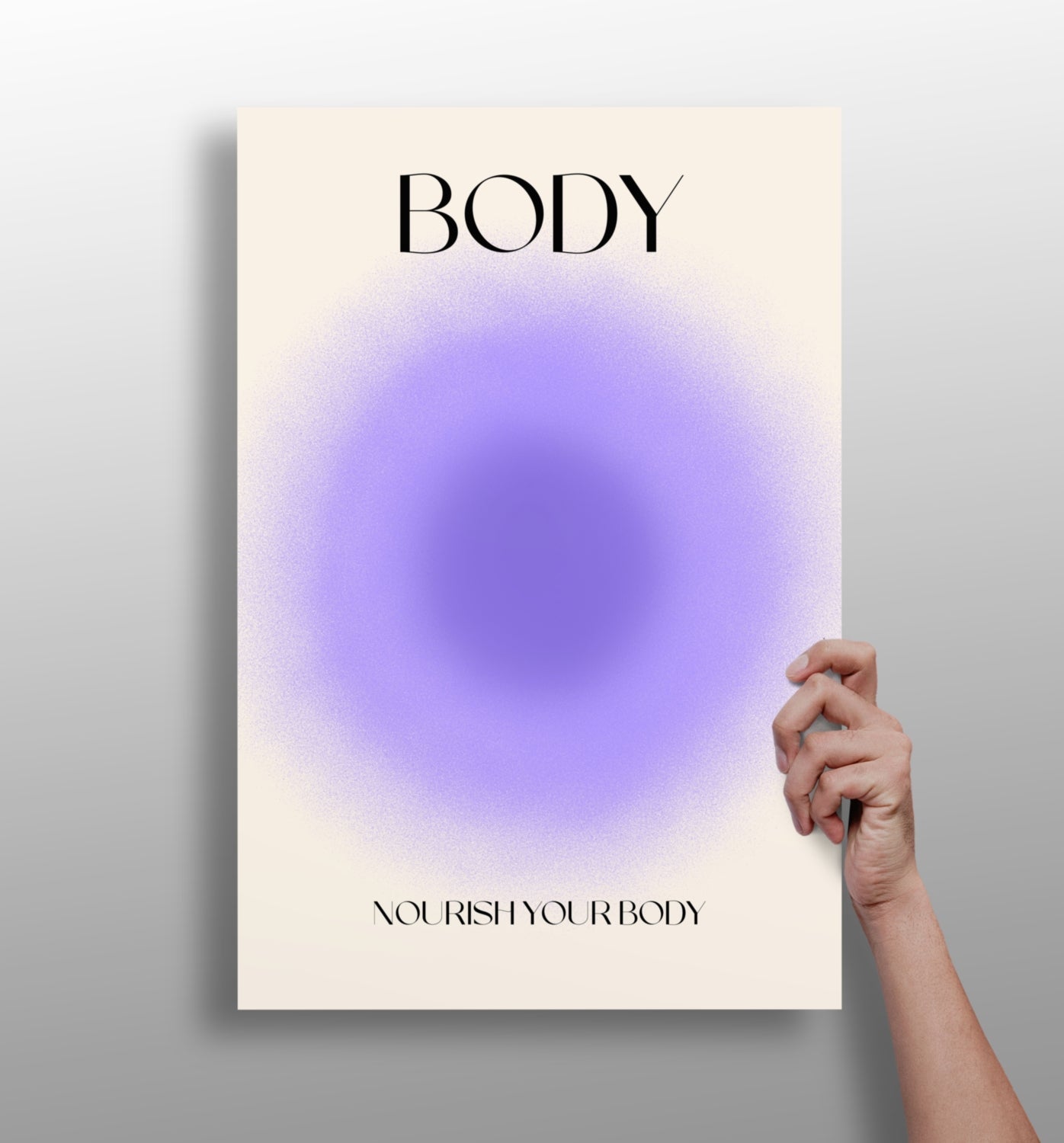 Body aluminum metal wall art print