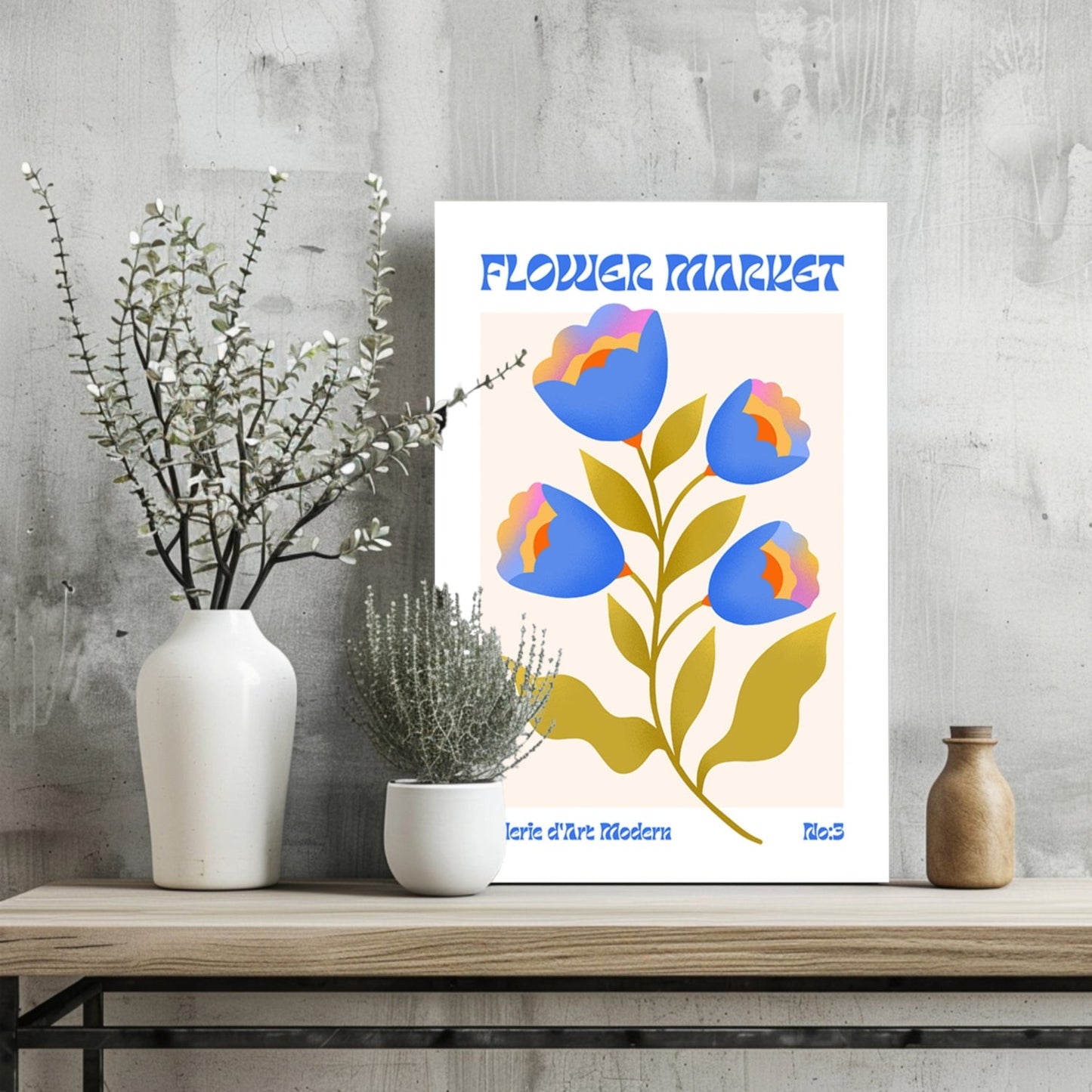 Modern Flower Metal Wall Art