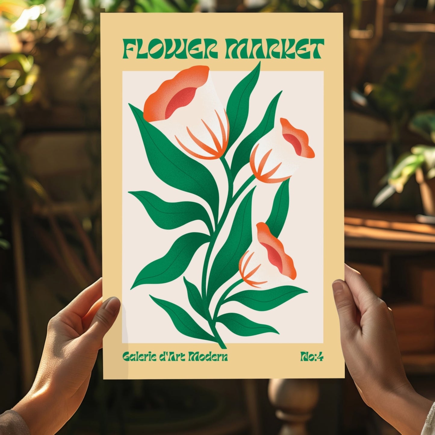 Modern Art Gallery Flower V3 Metal Wall Art