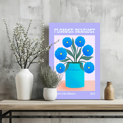Modern Art Gallery Flower Metal Wall Art