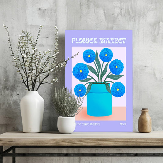Modern Art Gallery Flower Metal Wall Art