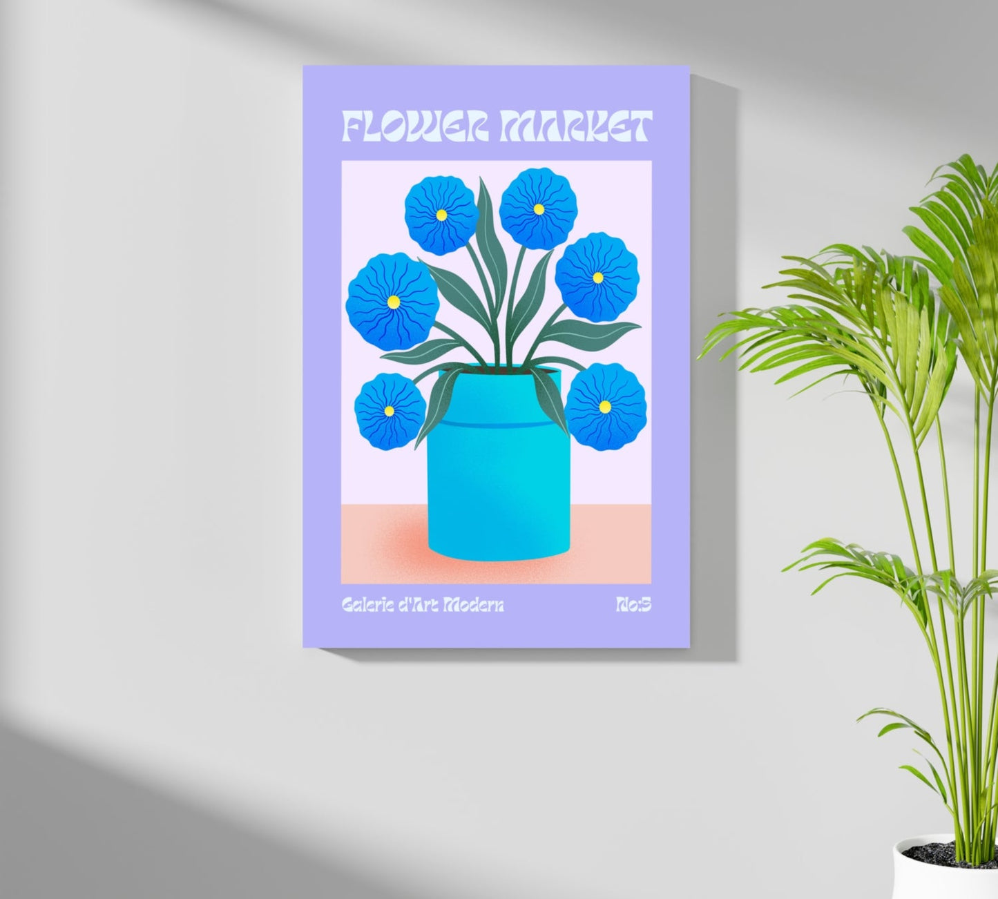 Modern Art Gallery Flower Metal Wall Art