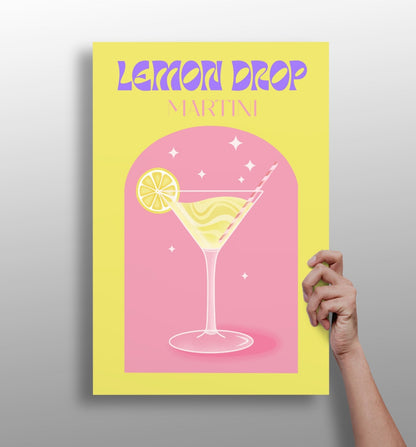 Lemon drop metal wall art