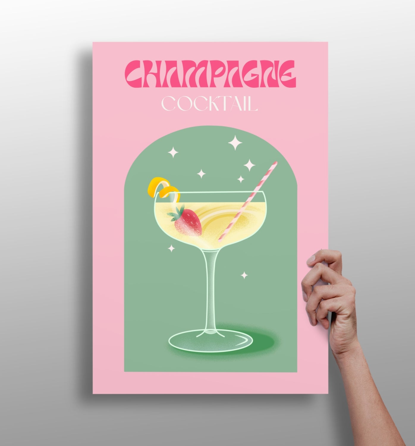 Champagne metal wall art