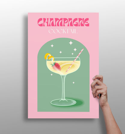 Champagne metal wall art