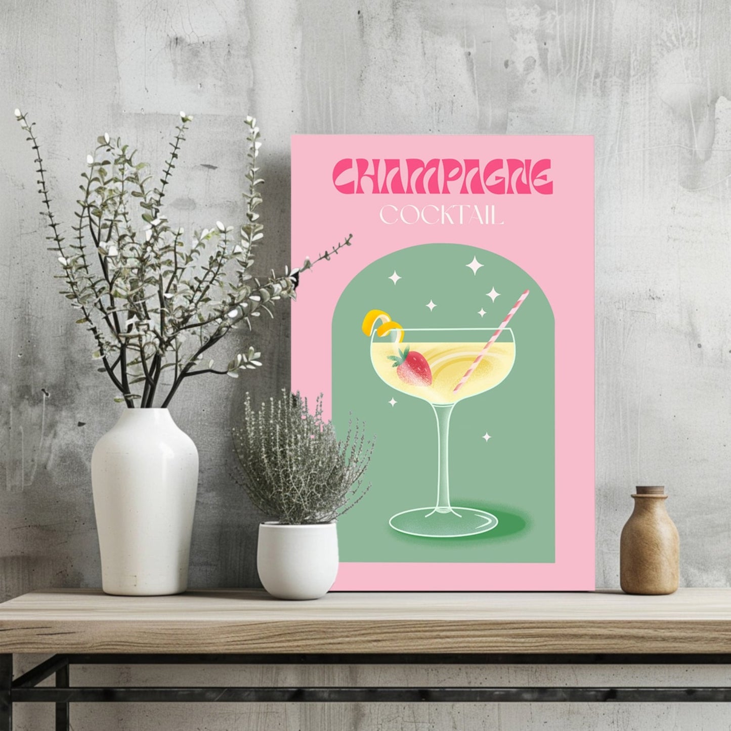 Champagne Metal Wall Art
