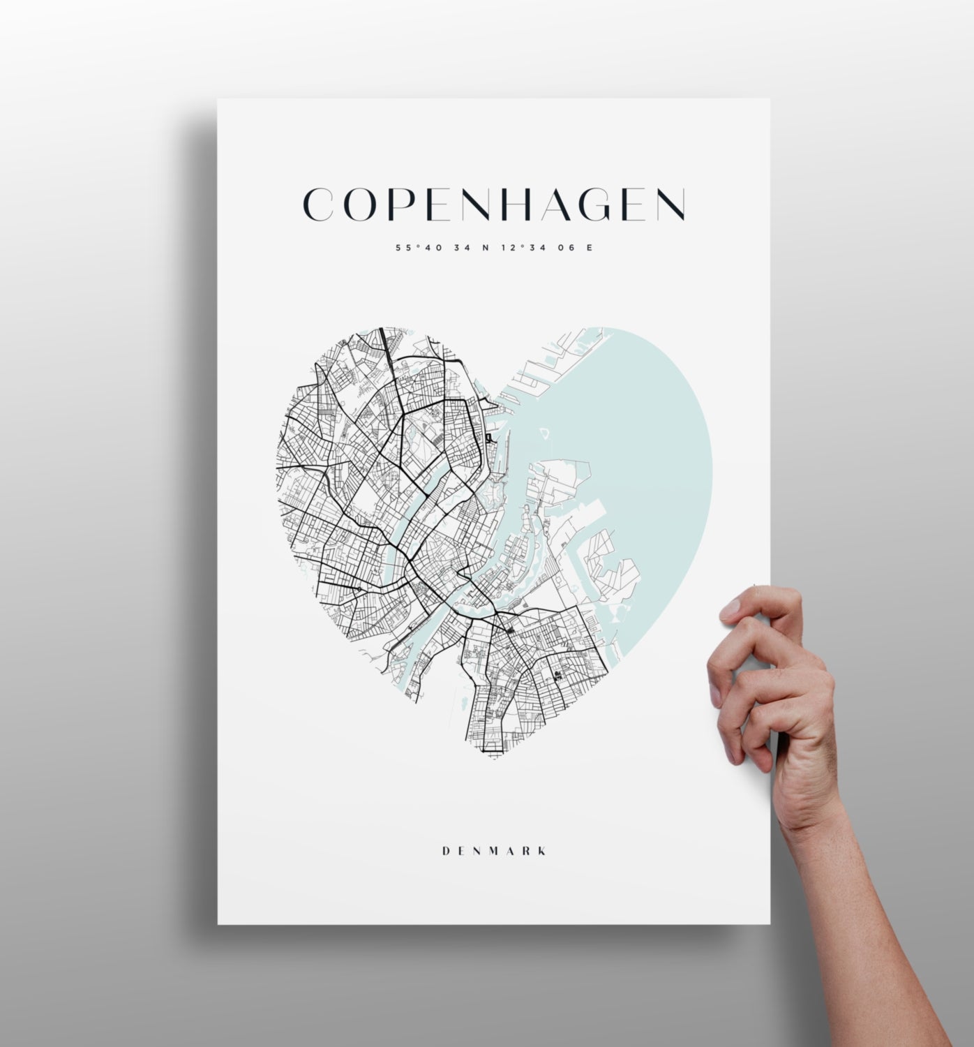 Copenhagen skyline metal wall art