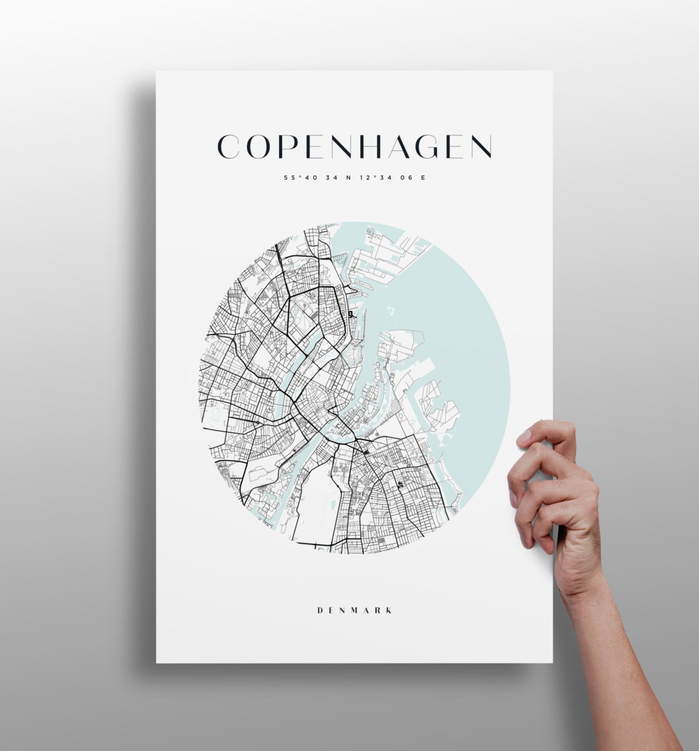 Copenhagen skyline metal wall art