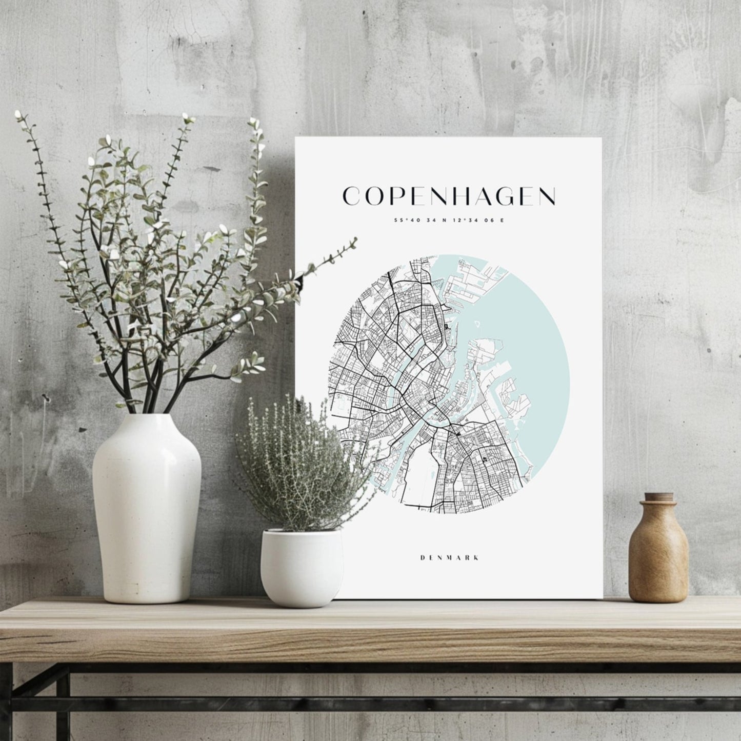 Copenhagen Cityscape Metal Wall Art