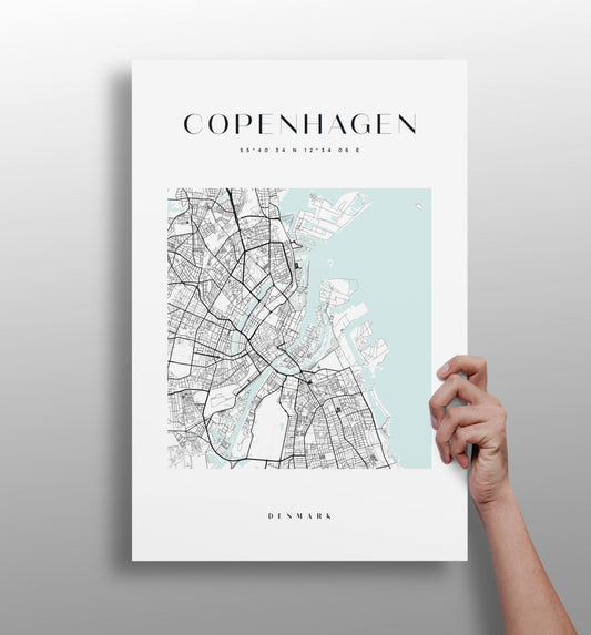 Copenhagen skyline metal wall art
