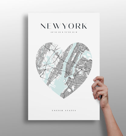 New York skyline metal wall art