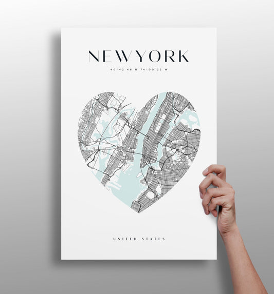 New York skyline metal wall art