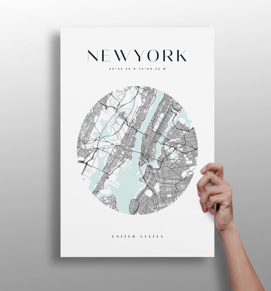 New York skyline metal wall art
