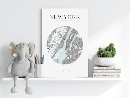 New York Cityscape Metal Wall Art