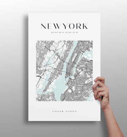 New York skyline metal wall art