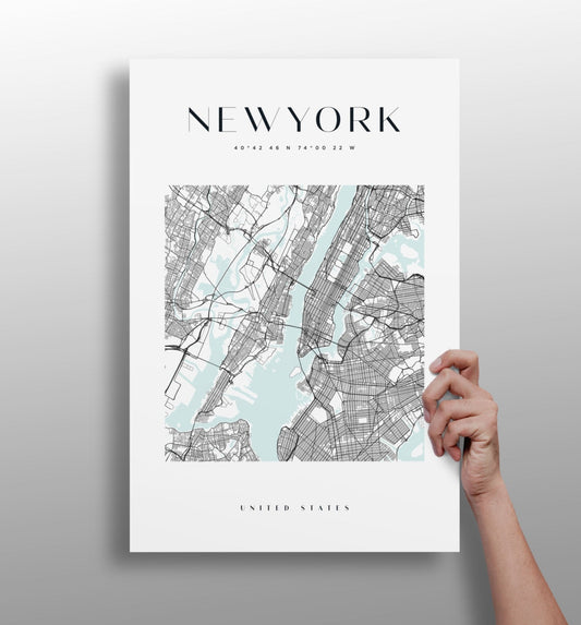 New York skyline metal wall art