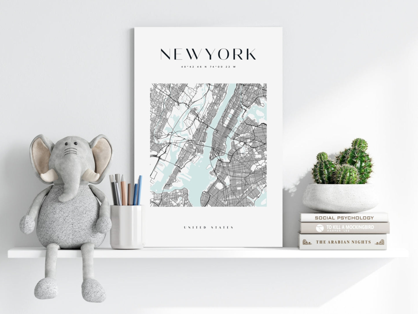 New York Downtown Metal Wall Art