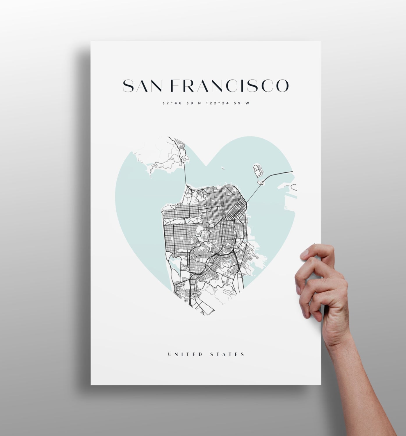San Francisco skyline metal wall art