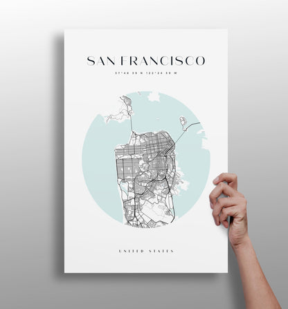 San Francisco skyline metal wall art