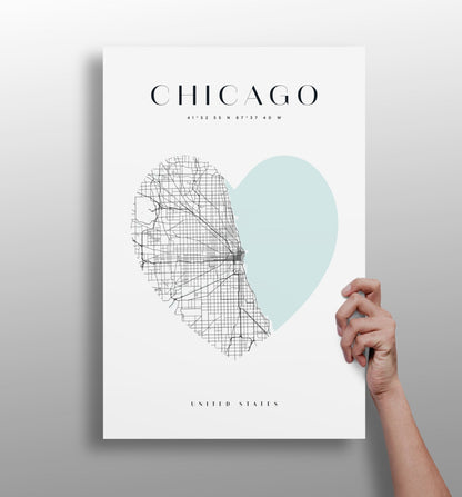 Chicago skyline metal wall art