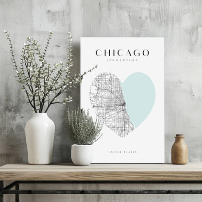 Chicago V1 Metal Wall Art