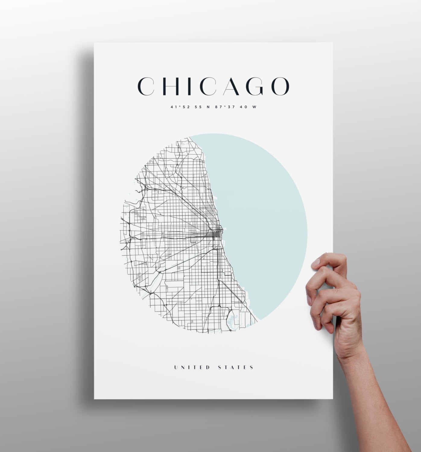 Chicago skyline metal wall art panel