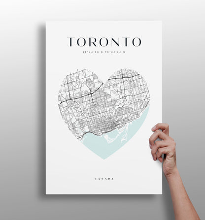Toronto aluminum metal wall art print
