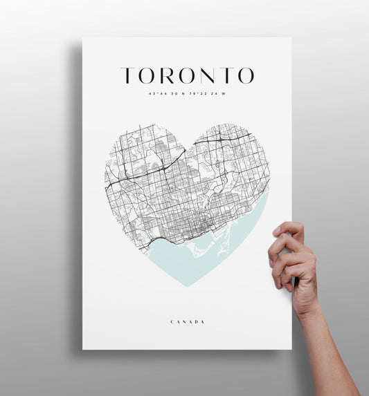 Toronto aluminum metal wall art print