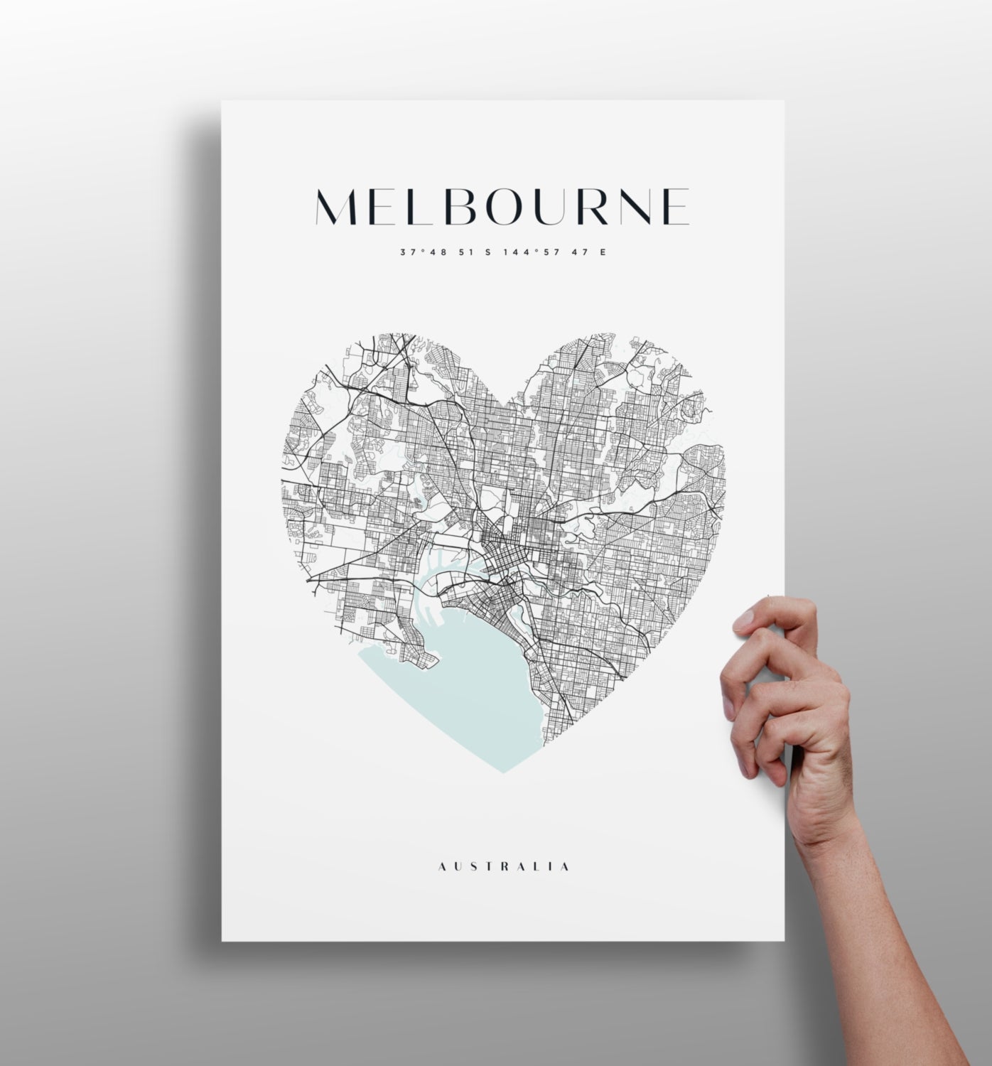 Melbourne skyline metal wall art