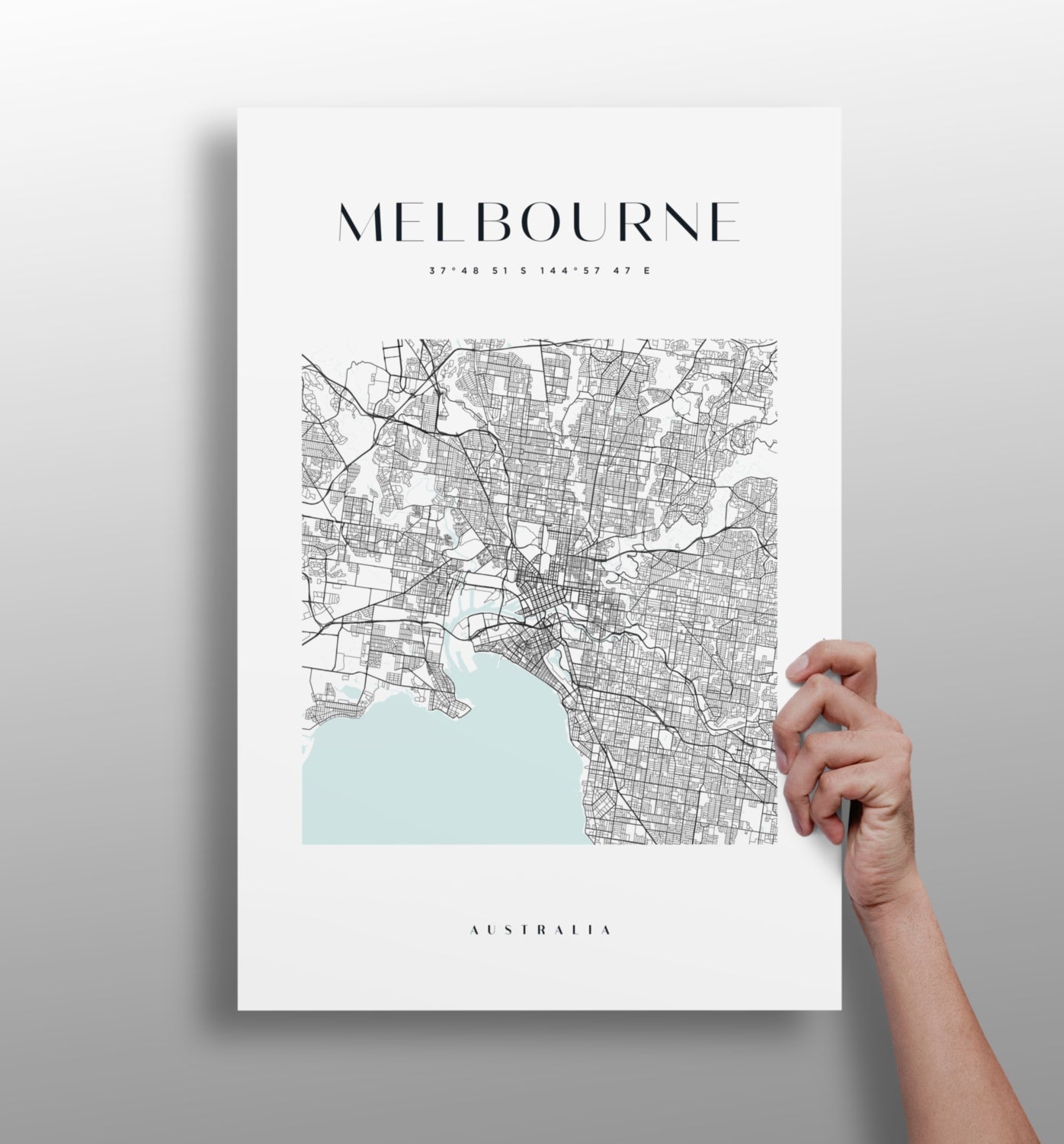 Melbourne skyline metal wall art