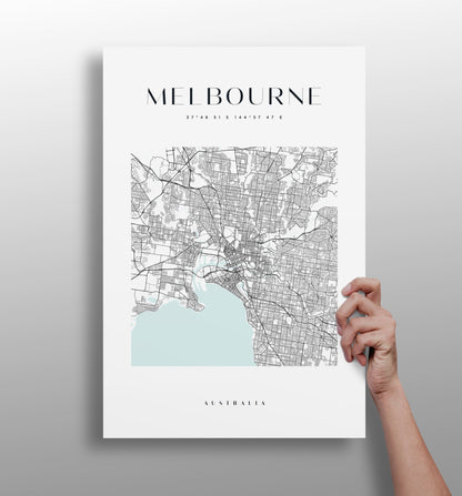 Melbourne skyline metal wall art