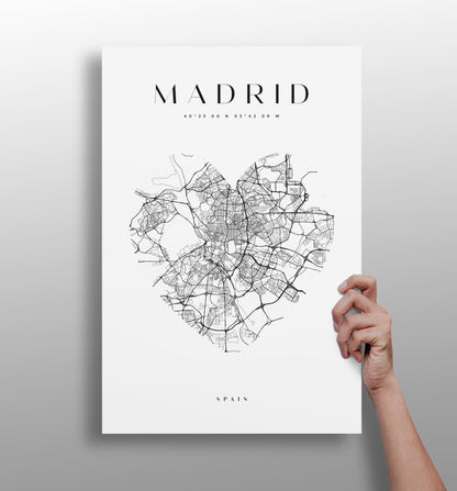Madrid V1 aluminum metal wall art print