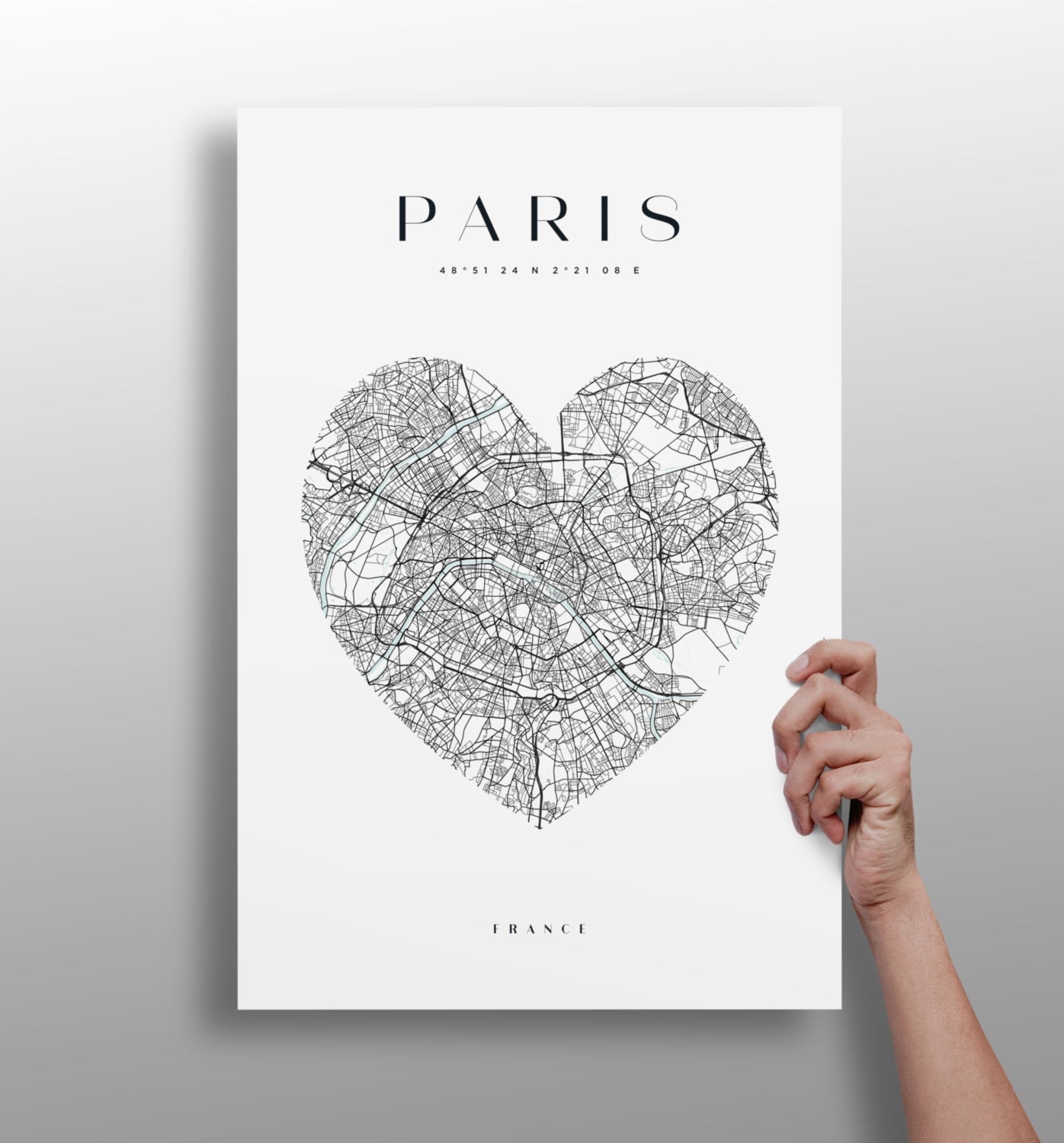 Paris skyline aluminum metal wall art