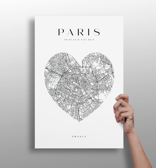 Paris skyline aluminum metal wall art