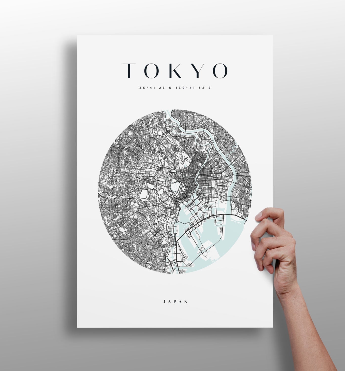 Tokyo cityscape aluminum metal wall art print in matte finish