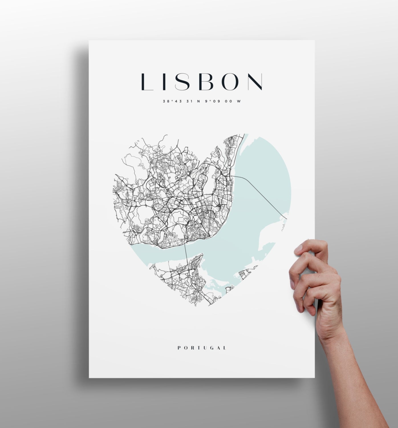 Lisbon Skyline Metal Wall Art print