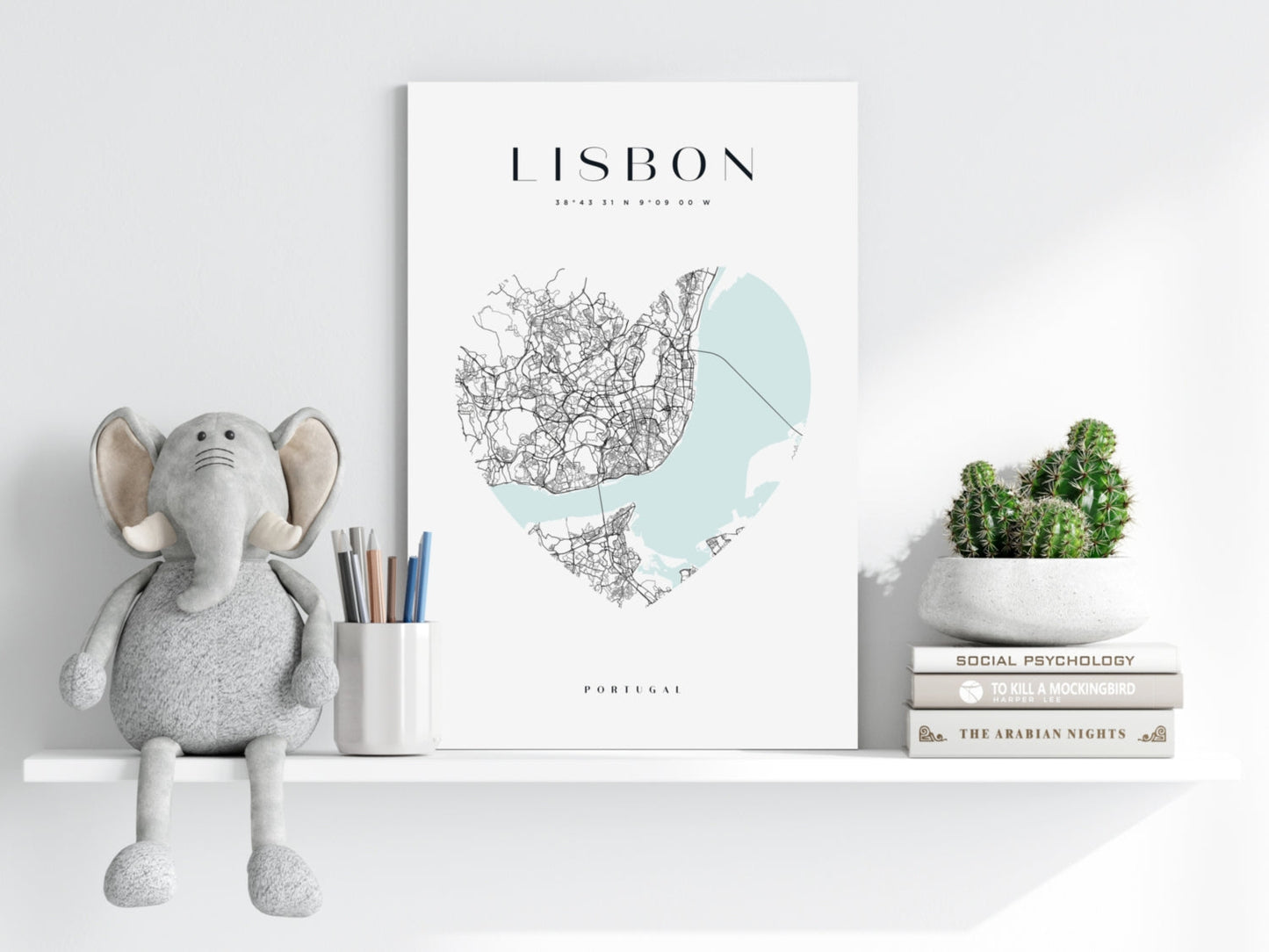 Lisbon Skyline Metal Wall Art