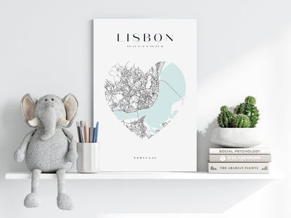 Lisbon Skyline Metal Wall Art