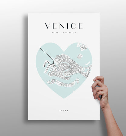 Venice skyline aluminum metal wall art